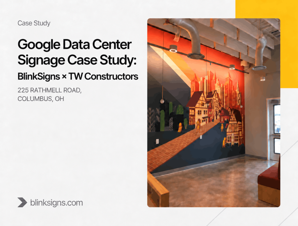 Google Data Center Signage Case Study BlinkSigns × TW Constructors